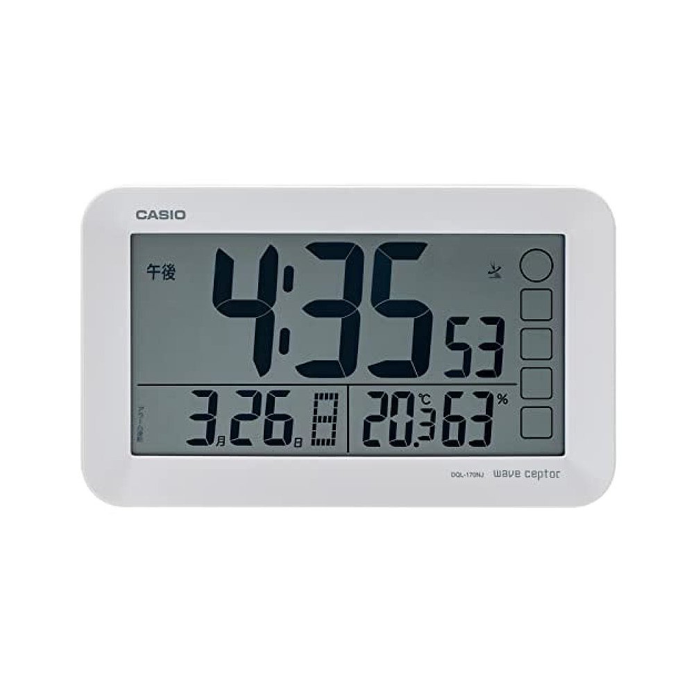 【日本直郵】Casio卡西歐 鬧鐘 電波白色自動亮數碼帶燈DQL-170NJ