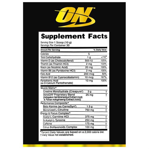 Gold Standard Pre Workout Pineapple By Optimum Nutrition 30 Servings 300 Grams