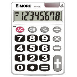 E-MORE 商用 計算機 MS-108L /台 (顏色隨機出)