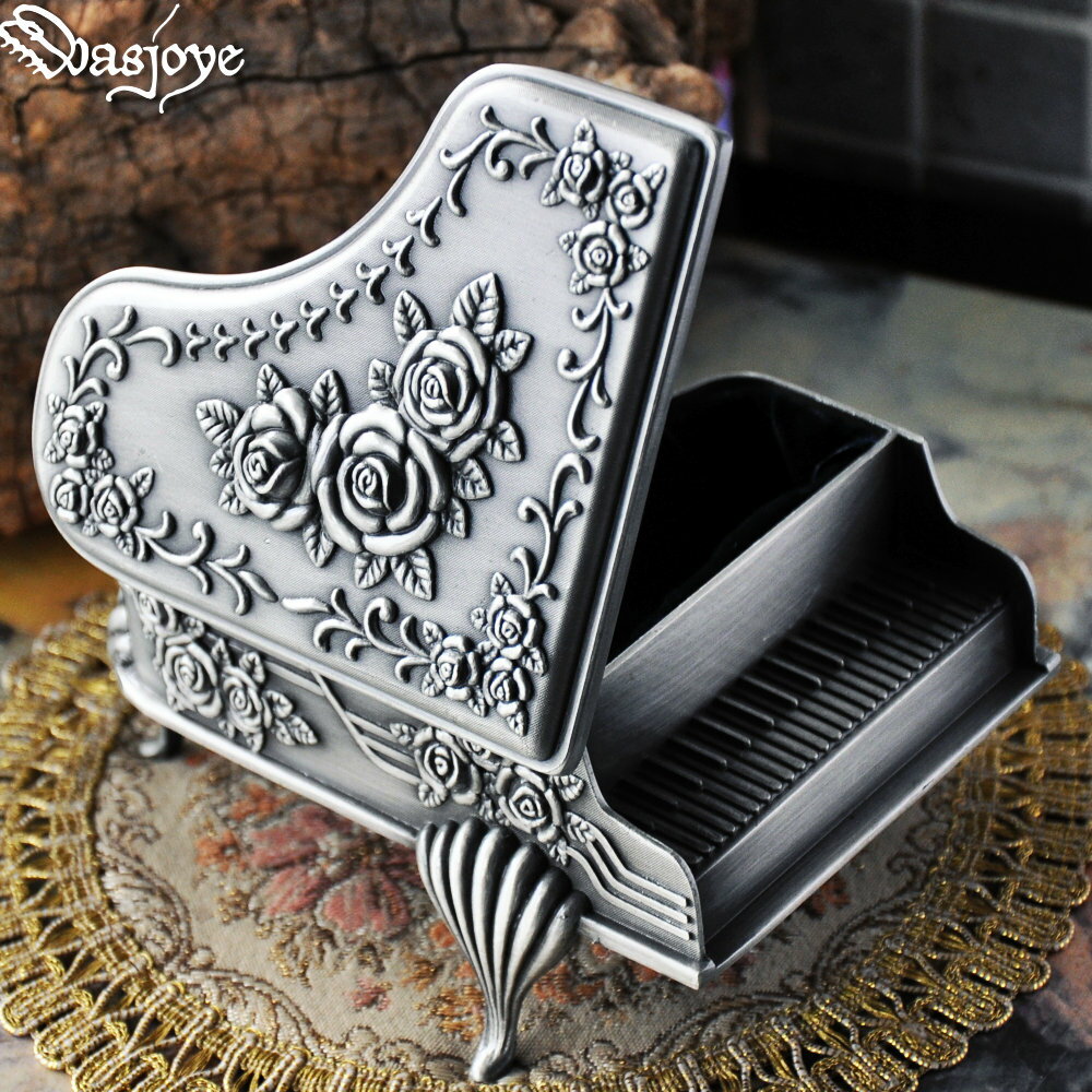 Wasjoye鋼琴復古歐式韓國公主首飾盒絨布飾品收納盒珠寶盒戒指盒