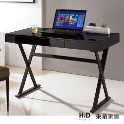 喬伊斯4尺三抽黑色鋼烤書桌 / H&D / 日本MODERN DECO