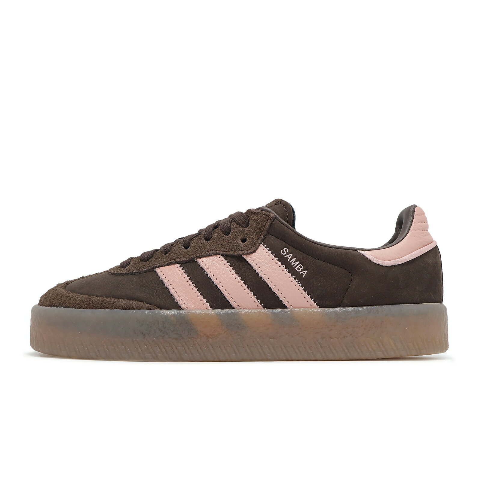 adidas 休閒鞋 Sambae W 女鞋 棕 可可 微厚底 草莓巧克力 德訓鞋 愛迪達 JI2744