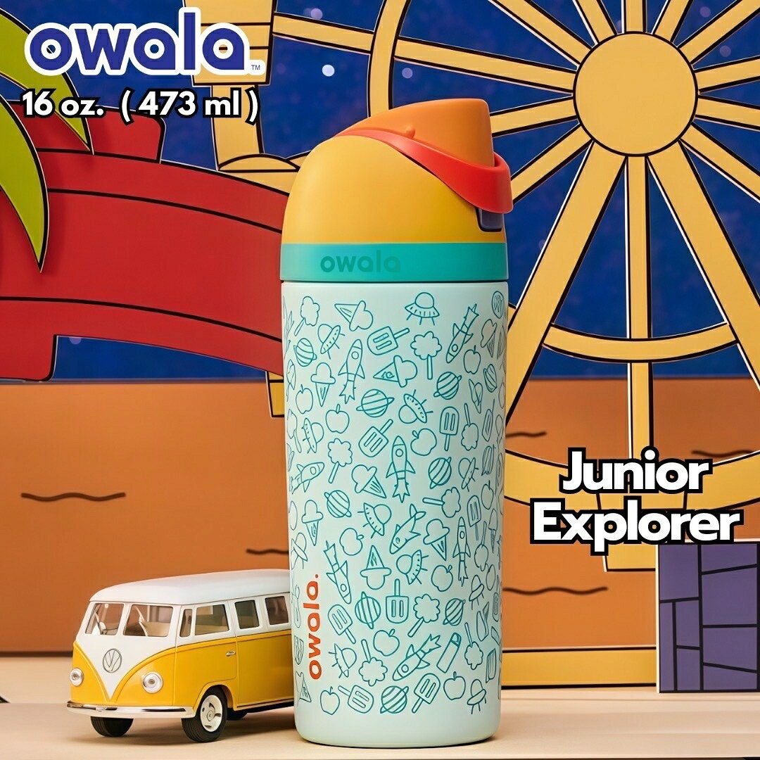 Owala 兒童吸管杯16oz Freesip保溫杯學生不銹鋼小號運動水瓶