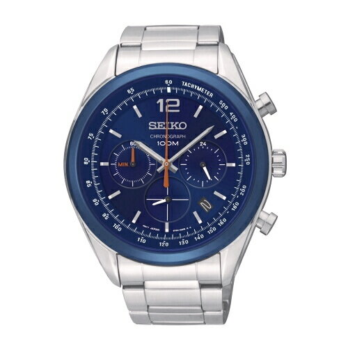 送禮首選★SEIKO CS潮流運動風格三眼計時腕錶/藍面/44mm/SSB091P1(6T63-00J0B) SK005 附提袋【全館滿額折價★APP下單點數4倍送】線上購買享 實體門市同步服務