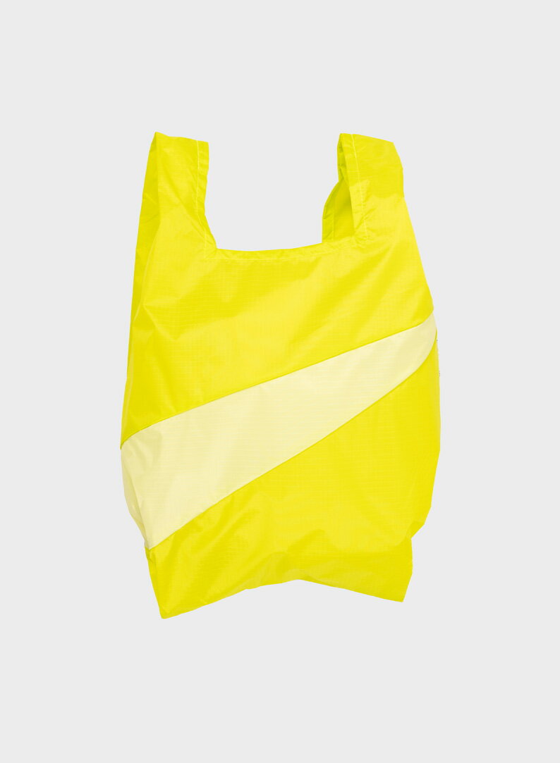 荷蘭 Susan Bijl 防潑水超輕量購物袋 #Ｍ (活力黃/ 檸檬黃)