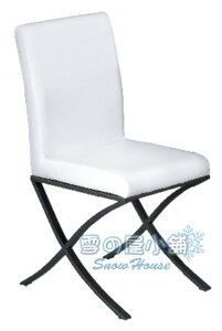 ╭☆雪之屋居家生活館☆╯B27白色塑膠皮餐椅BB383-7#4202B
