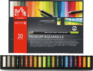 CARAN d’ACHE 卡達 Museum Aquarelle 博物館級水溶性20色鉛筆風景*3510.420