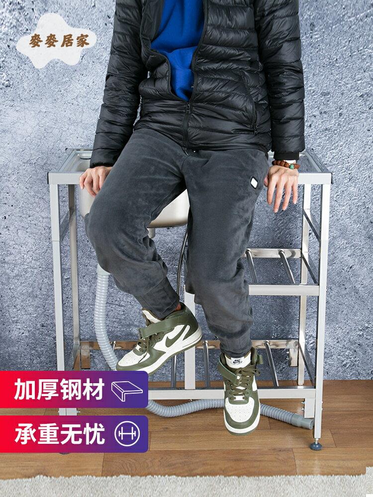 【麥麥居家】 廚房不銹鋼水槽單槽帶平臺洗菜盆臺面一體洗手盆洗碗池水池帶支架 免運 工廠現貨 可開發票