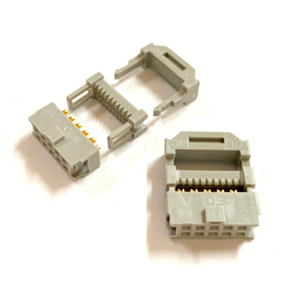 7910-B500EL+3448-7910 2.54mm間距 10P IDC壓排接頭三件式 3M原廠 壓線插頭 插座-10pcs/包 (含稅)【佑齊企業 iCmore】