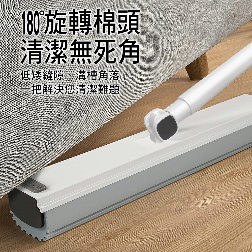 家簡塵除 雙淨拖洗脫乾膠棉拖把組(1拖1桶1替換頭) 5