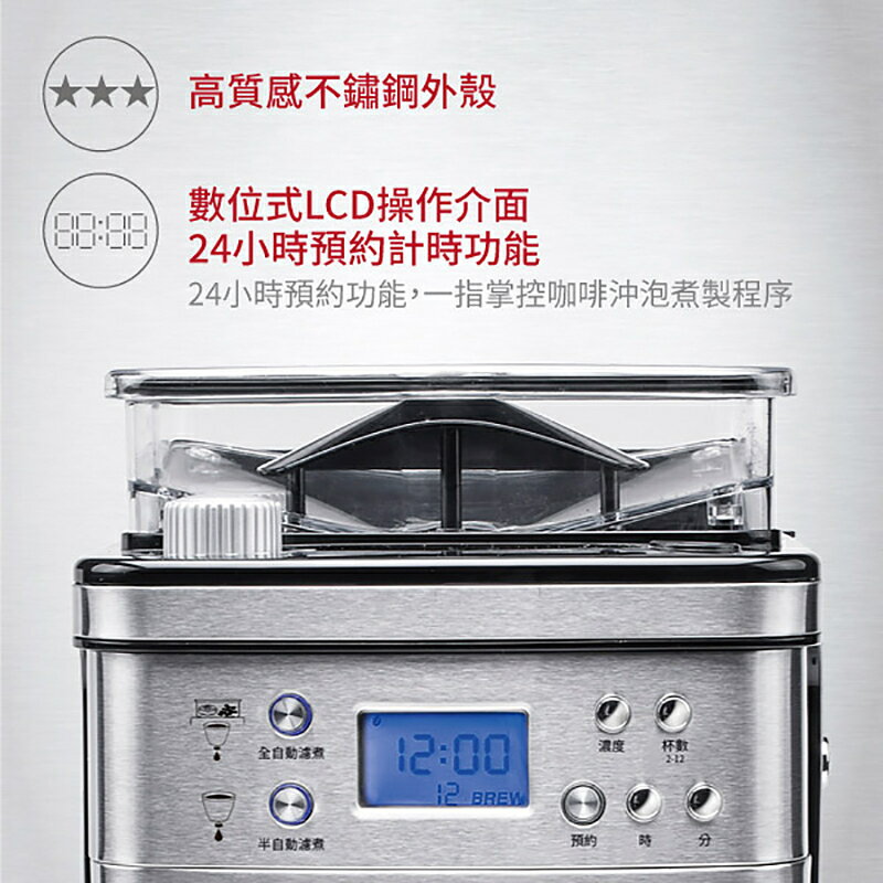 【超值組合+贈原廠奶泡機】荷蘭公主 249406+243000 Princess 自動智慧型美式咖啡機+自動冷熱奶泡機 5