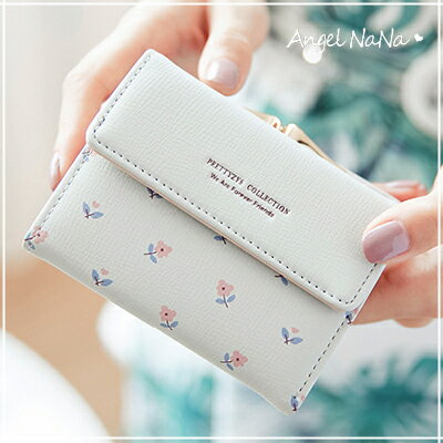 超取 499免運 短夾 可愛小碎花朵小清新女皮夾三折板夾女零錢包angelnana Ma0267 Angelnana Rakuten樂天市場
