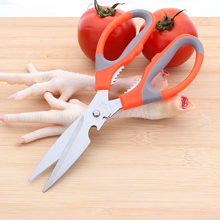 家用多功能剪刀廚房不銹鋼雞骨剪刀鋒利剖魚刀骨頭蔥菜肉食物剪刀