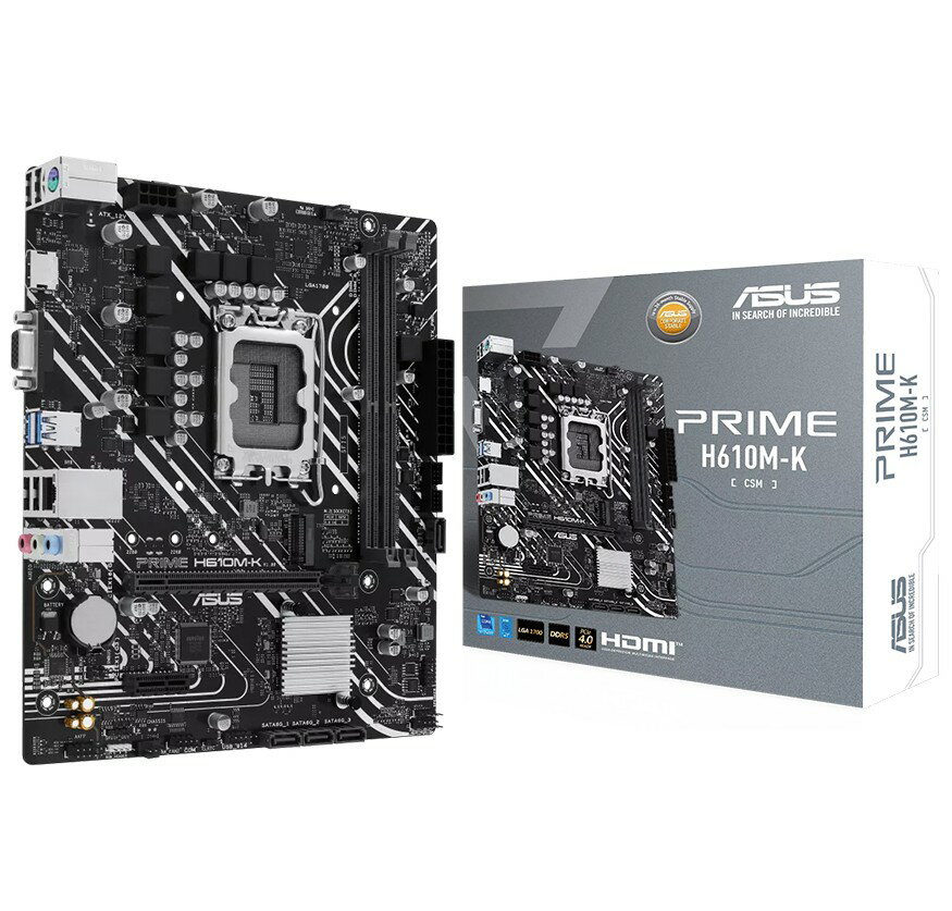 ASUS 華碩 PRIME H610M-K-CSM 主機板 DDR5 1700腳位 M-ATX 主機板