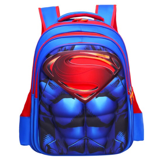櫻桃嚴選 大班/國小1-6年級 英雄聯盟護脊護背 卡通國小書包 雙肩書包 小學生書包 蜘蛛人 蝙蝠俠 美國隊長 超人 3