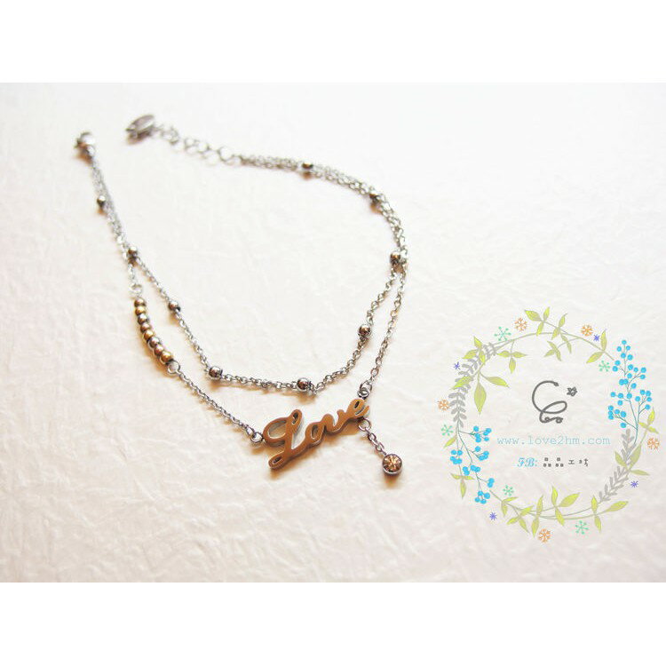 愛 唯一/白鋼脚鍊/316L醫用鋼 / [晶晶工坊-love2hm]