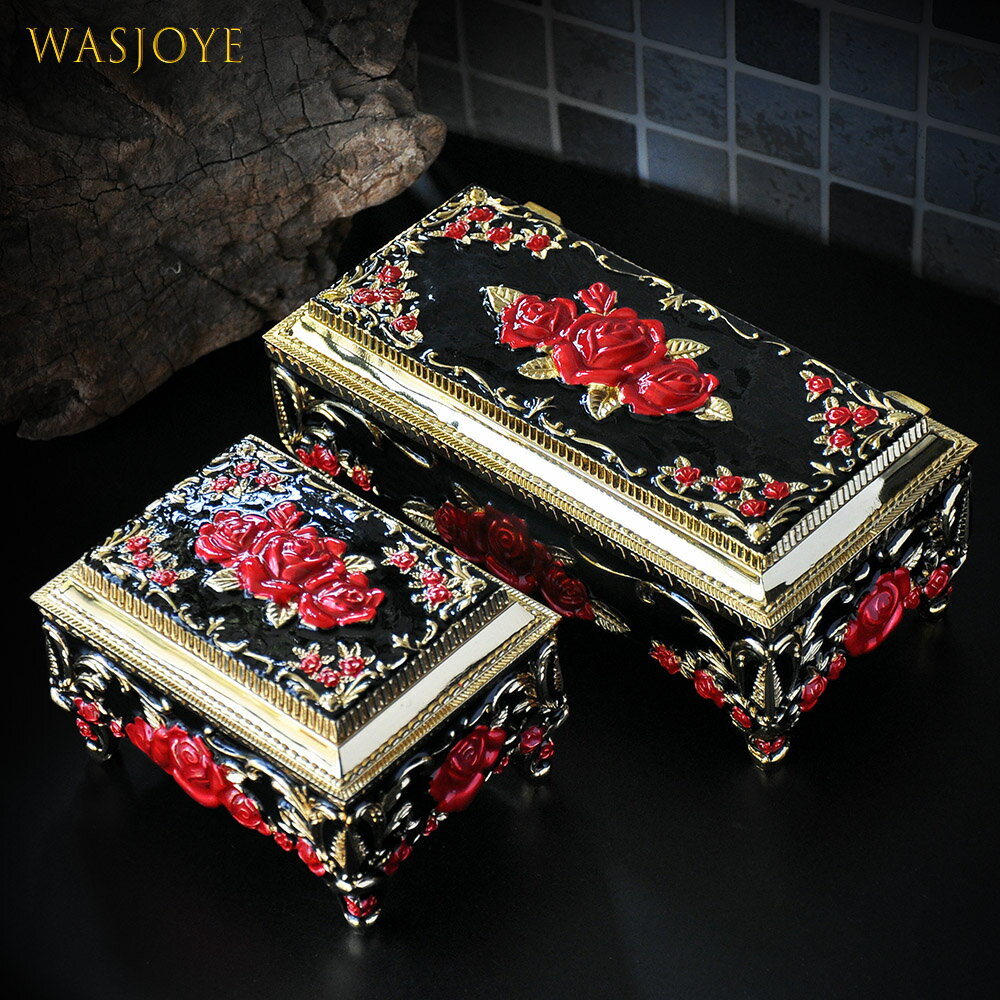 Wasjoye復古彩繪大約柜歐式韓國公主首飾盒飾品收納盒珠寶戒指盒