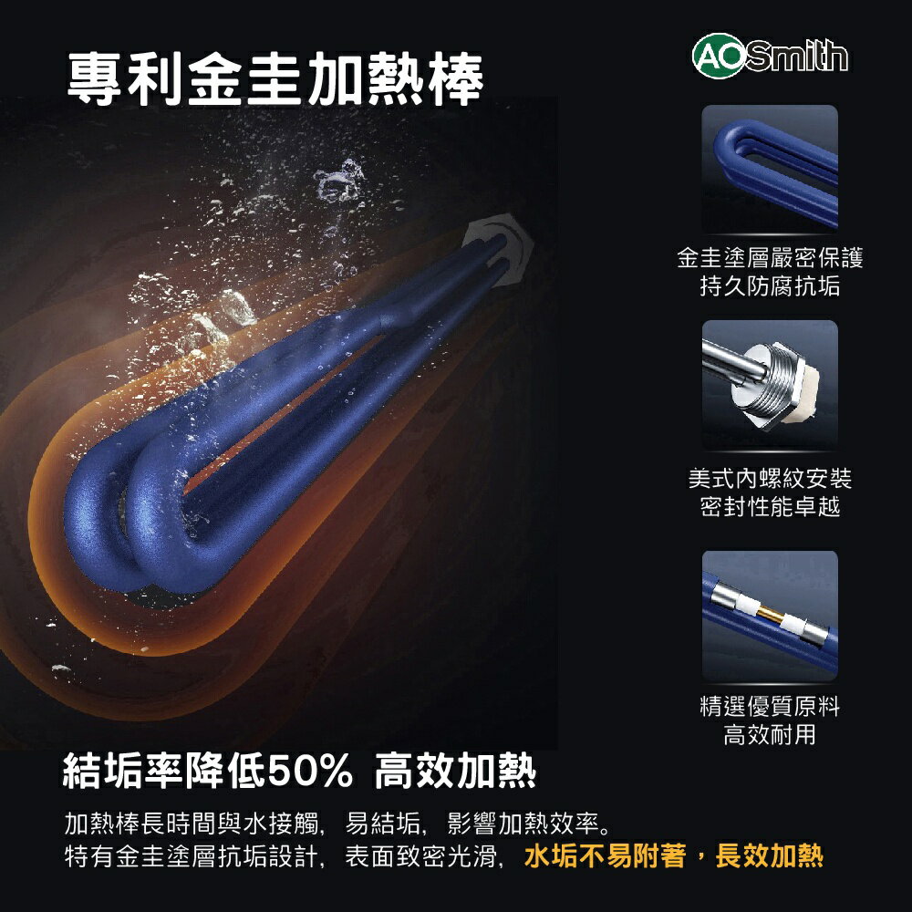 【AOSmith】AO史密斯 美國百年品牌 落地儲熱型電熱水器 EES-30/50/80/120 5