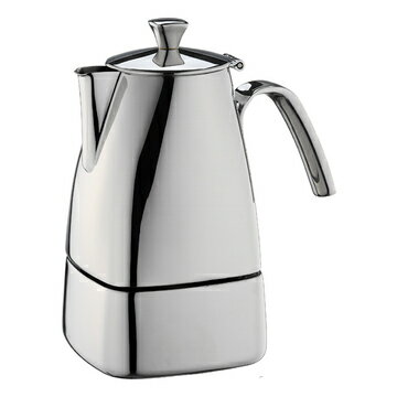 金時代書香咖啡 CafeDeTiamo 505 方型速拆 不鏽鋼摩卡壺 (三杯份) 電磁爐可用 HA2287