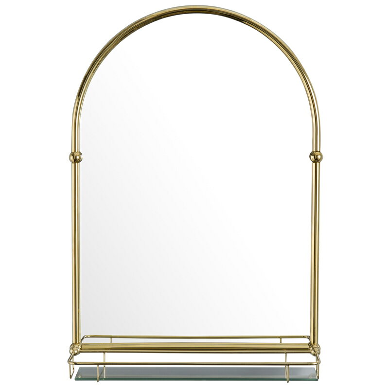 蝶陶新款金屬衛生間梳妝臺鏡復古衛浴鏡黃銅鍍鉻鍍金不生銹北歐 4