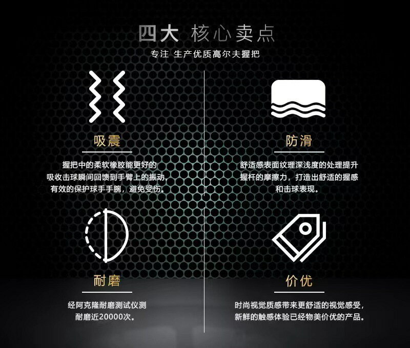 新款高爾夫球桿握把橡膠握把鐵桿握把木桿握把男女士球桿手把套 7