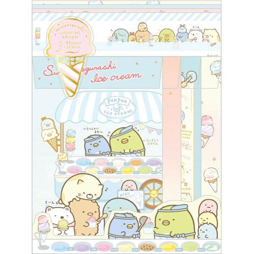 大賀屋 日本製 角落生物 信封 信紙 組 四款入 特殊紙 情書 卡片 文具 角落小夥伴 角落小動物 J00030240