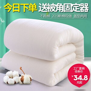 纯手工棉花被 冬被新疆棉被 加厚棉絮墊被床墊 秋冬單雙人加大褥子棉花被子芯