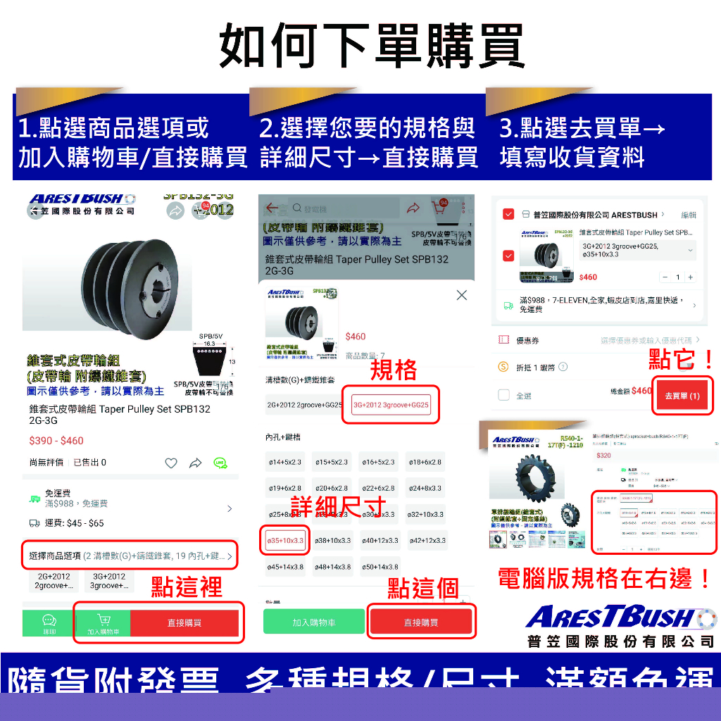 錐套式皮帶輪組 SPC150 6G 6