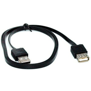 fujiei 超薄USB2.0傳輸延長線-A公對A母 1M(黑) 厚度僅1.35mm 耐燃材料不易延燒