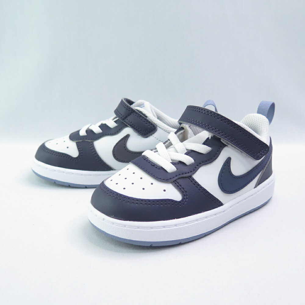 NIKE IB0714001 Court Borough Low 小童 休閒鞋 白/深藍【iSport愛運動】