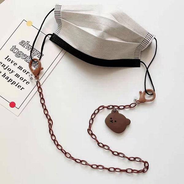 ANNAS 韓國 熊熊 口罩鍊 口罩防丟掛鍊 口罩掛繩 口罩 防掉鍊 防疫小物 護目鏡 防疫面罩 可愛 網紅 小熊 7