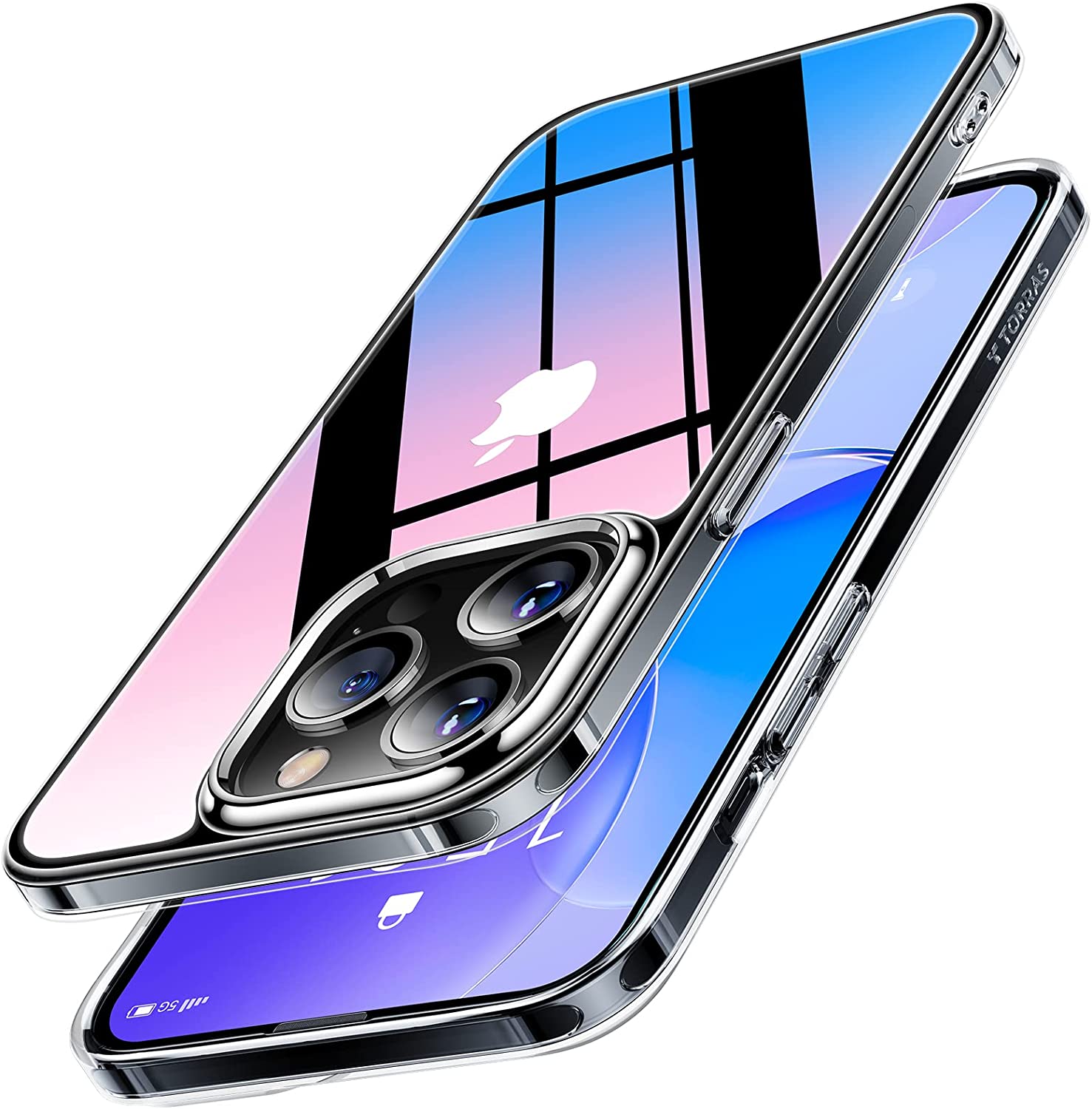 【日本代購】TORRAS 手機殼 X-SHOCK防震墊 9H硬度 iPhone 14 Pro Max 全透明