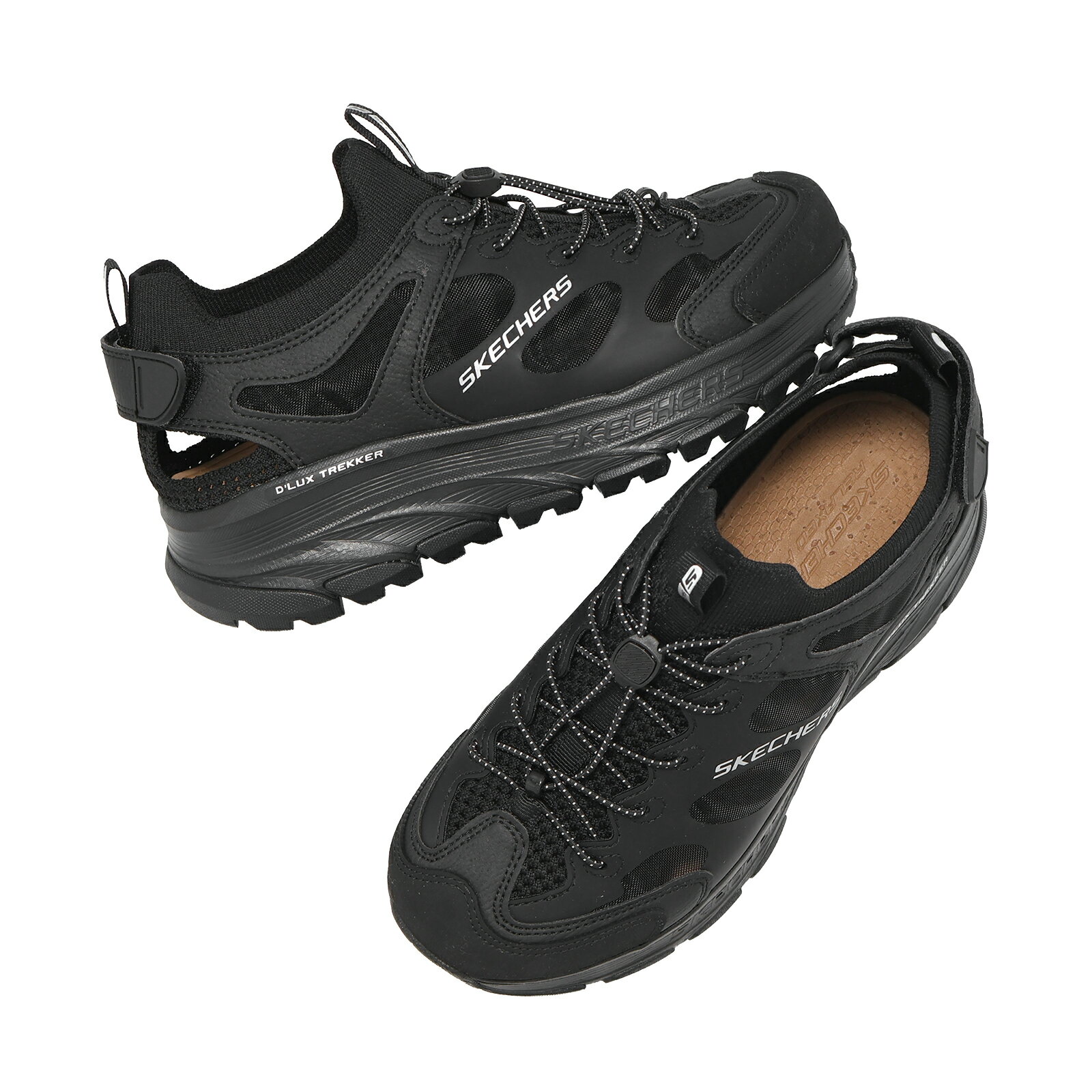 Skechers 越野涼鞋 D Lux Trekker 男鞋 黑 抽繩 記憶鞋墊 抓地 戶外 健行 237639BBK 6
