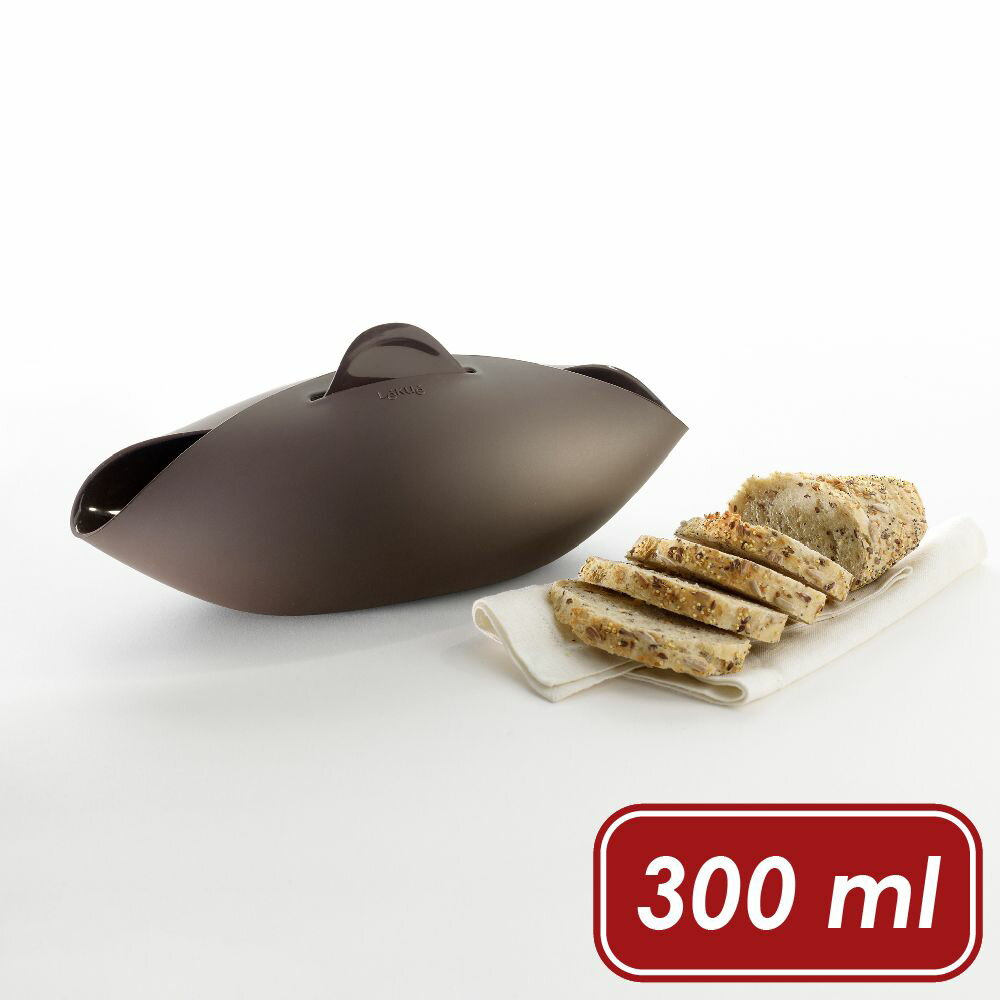 《LEKUE》白金矽膠發酵烘焙碗(棕300ml) | 微波料理 麵包發酵籃