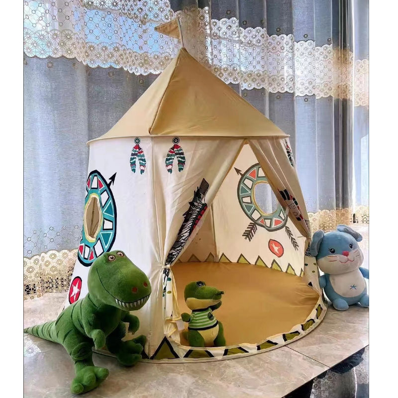 公司貨附發票 最低價 兒童帳篷 蒙古包兒童帳篷室內公主城堡男女孩子遊戲小屋可折疊帳篷玩具禮物 快速出貨