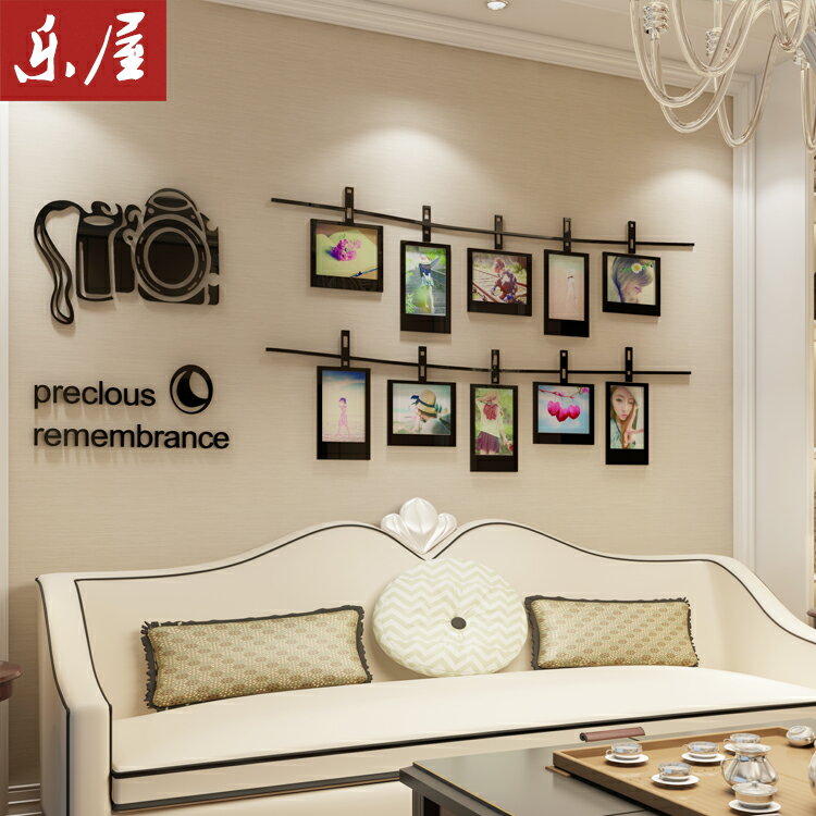 單反回憶3d亞克力立體墻貼照片墻沙發客廳背景裝飾臥室相框創意畫