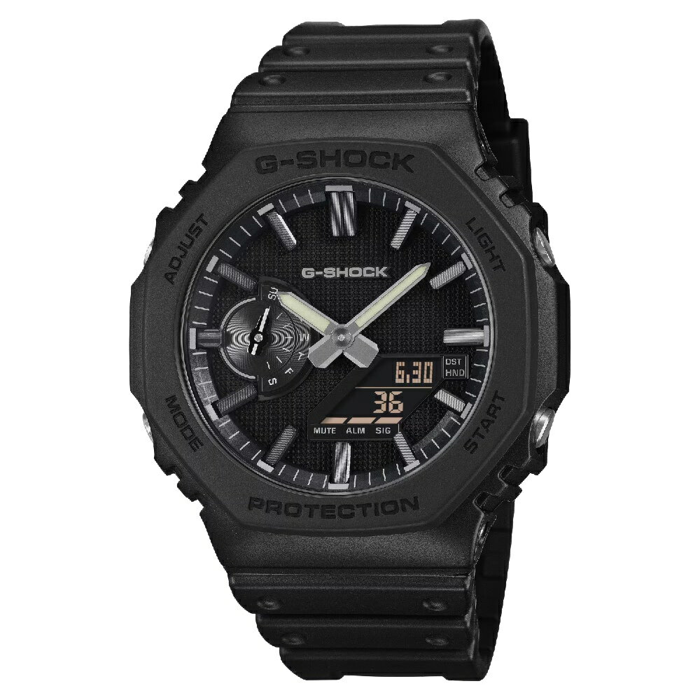 CASIO卡西歐 G-SHOCK  2100 系列 GA-2100LXB-1A 八角形霧面極簡雙顯腕錶 銀黑 45.4mm｜樂天領券現折★全館特惠中★指定刷卡回饋10%