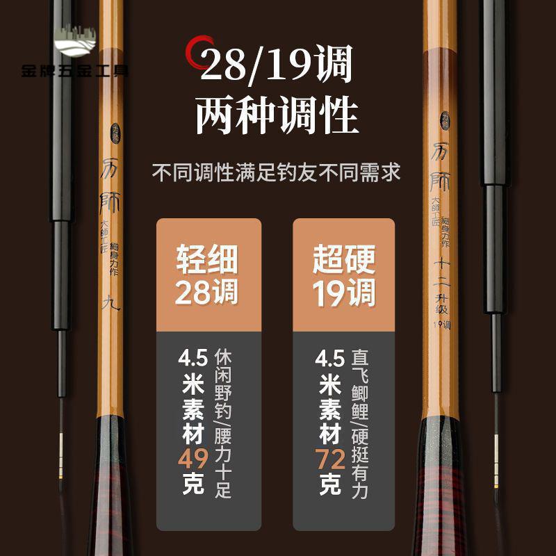 鯽 魚竿 28調19調超輕超細超硬臺釣竿碳素釣 魚竿 桿手竿溪流長節wj8081