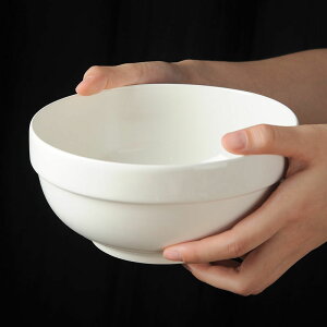 碗宿舍家用純白陶瓷碗餐具套裝吃飯湯碗瓷碗小米飯碗大號面碗