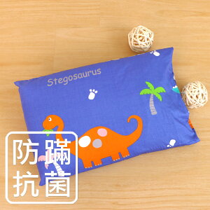 鴻宇 兒童乳膠枕 防蹣抗菌 恐龍公園 美國棉授權品牌1896藍