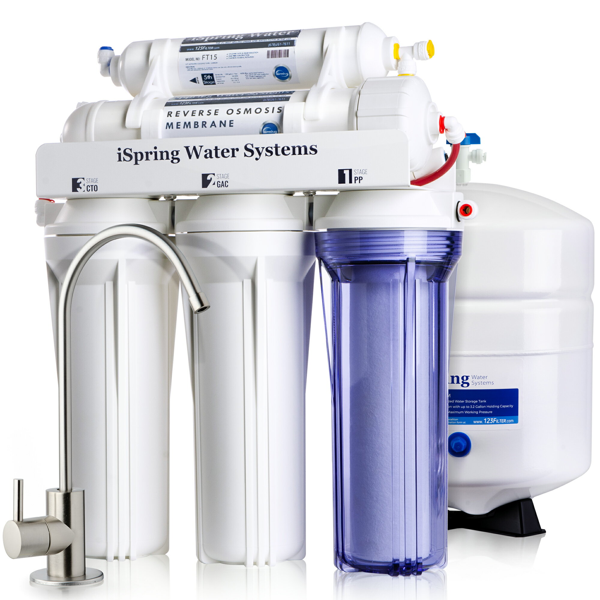 Ispring Water Systems 75gpd 5 Stage Under Counter Reverse Osmosis