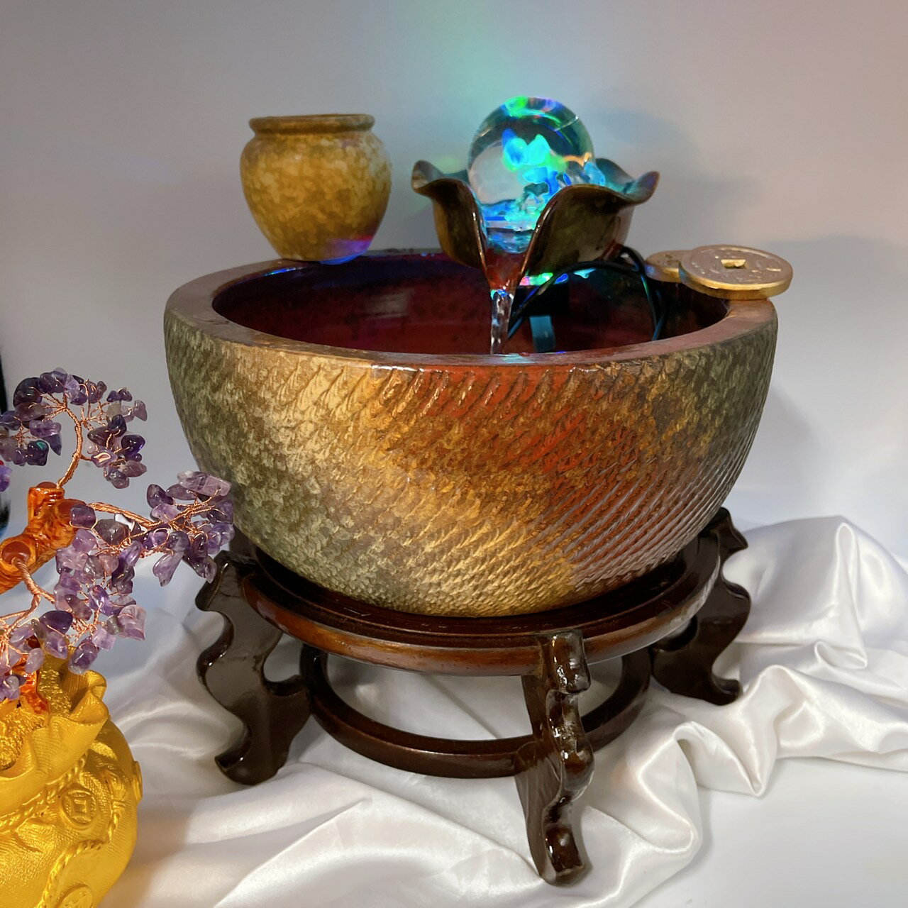 Sweet Heart 田芯開運精選 💯台灣現貨 MIT鶯歌 陶瓷 五行 招財進寶 時來運轉 流水 盆 (五行大款) 2