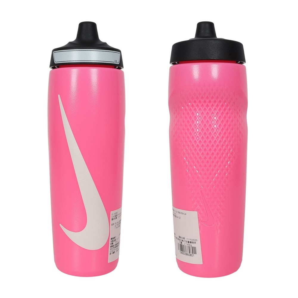 NIKE REFUEL 瓶蓋擠壓水壺 24OZ(慢跑 登山 單車 「N100766663424」≡排汗專家≡