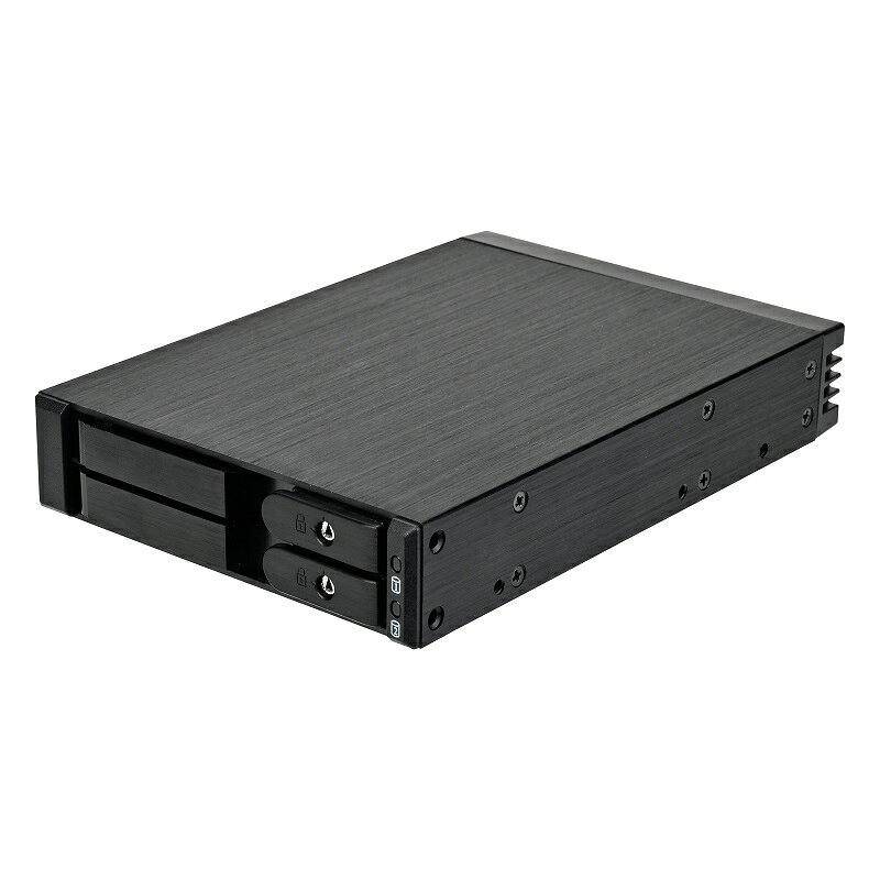 SilverStone 銀欣 FS202 3.5”裝置槽轉雙 2.5 SAS/SATA 免託盤熱插拔硬碟盒/SST-FS202B-V2