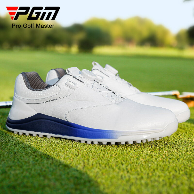 PGM 高爾夫球鞋男士防側滑鞋釘旋鈕鞋帶運動鞋golf鞋子防水超纖