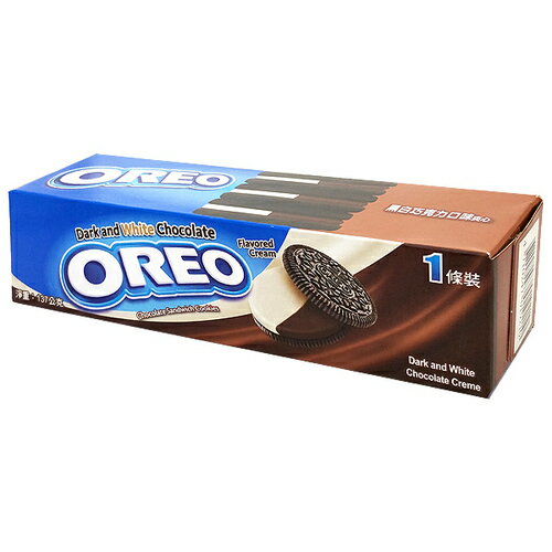 OREO奧利奧黑白巧克力夾心餅乾119.6g【康鄰超市】