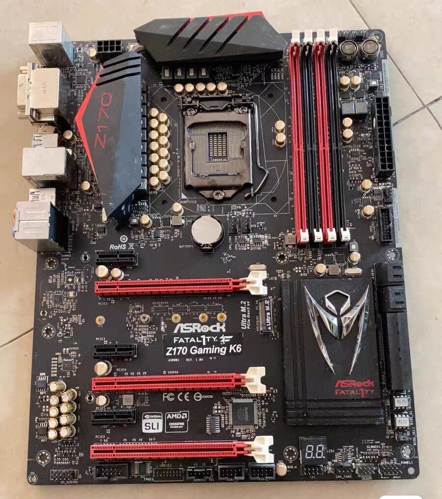 華擎Z170 Gaming K6 主機板 測試全好無暗疾 實物拍攝 含檔板 店保一個月 穩定耐用 遊戲主機板 電競主機板 電腦組裝 二手主機板 高效能主機板