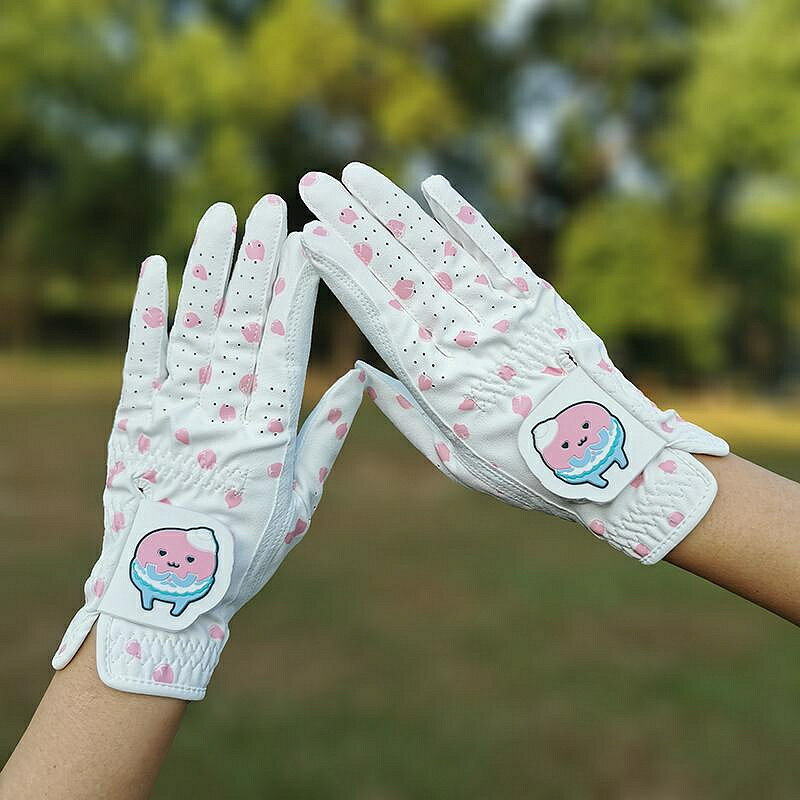 韓版高爾夫球手套女士款golf雙手防滑耐磨耐用透氣護手超遷布手套