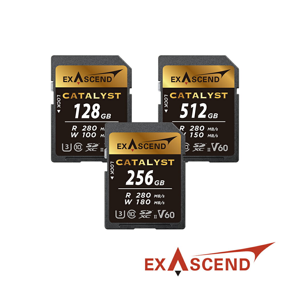 限時★.. Exascend Catalyst V60 高速SD記憶卡 128GB/256GB/512GB 公司貨【全館點數5倍送】【APP下單跨店最高20%點數回饋】