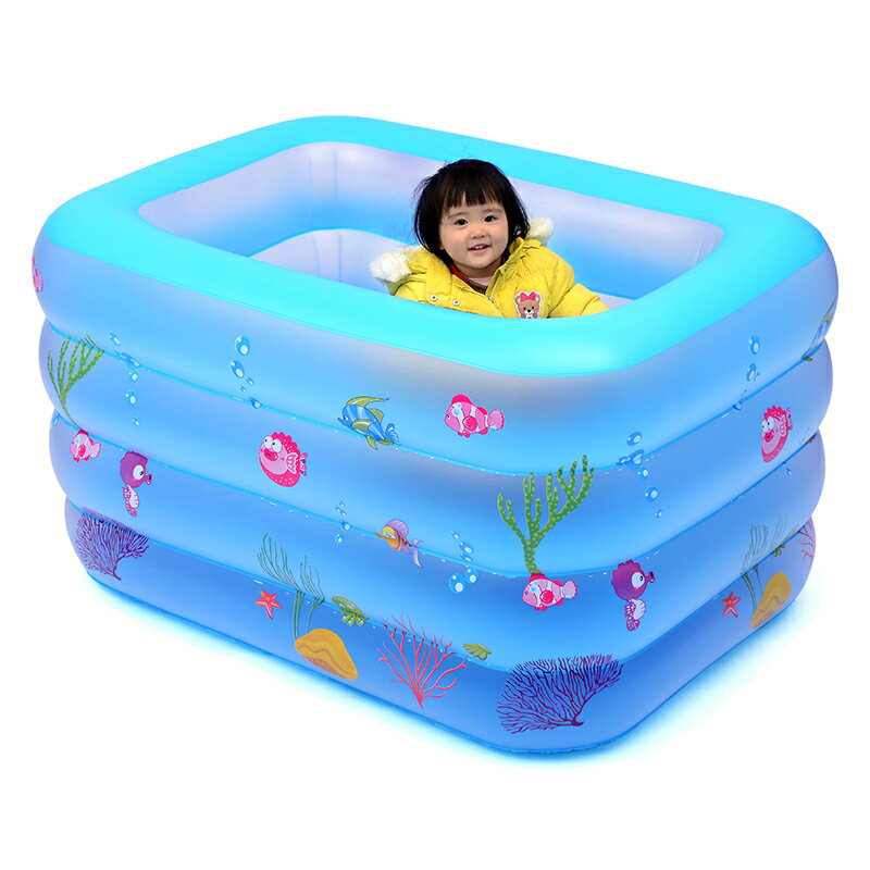 充氣泳池 新生兒童游泳池家用充氣幼兒童寶寶洗澡桶加厚折疊室內小孩戲水池 【CM5445】